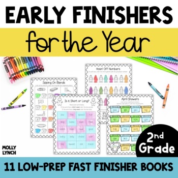 Preview of Early Finishers Activities for Fast Finishers in 2nd Grade Math & Language Art