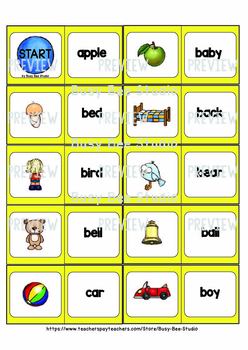 Early Finishers Activity | Sight Words (Nouns) Dominoes by Busy Bee Studio