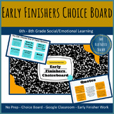 Early Finishers Choice Board