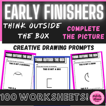 Preview of Early Finishers | Complete the Picture | Creative Drawing Prompt | Fun Art