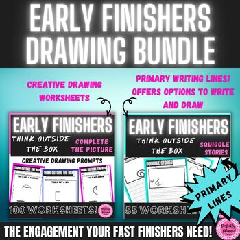 Preview of Early Finishers | Complete the Picture | Creative Finish Drawing |Primary Bundle