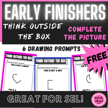 Preview of Early Finishers | FREEBIE | Complete the Picture | Creative Drawing Prompt