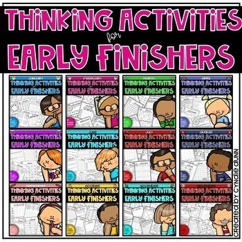 Preview of Early Finishers Fast Finishers Activities No Prep Thinking Activities BUNDLE