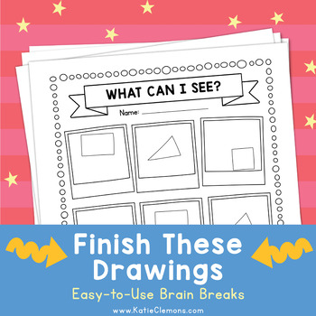 Preview of Early Finishers Finish the Picture, Bell Ringer Drawing Prompt 2D Art Warmup