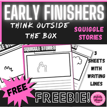 Preview of Early Finishers | Freebie | Squiggle Stories | Creative Drawing Prompts