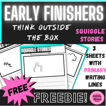Preview of Early Finishers | Freebie | Squiggle Stories | Primary Drawing Prompts