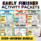 Early Finishers Activities and Themed Packets for Morning 