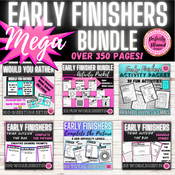 Preview of Early Finishers MEGA BUNDLE | Independent Activity Packets | End of the Year