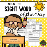Sight Words: Noun List Sight Words Worksheets (Sight Word 