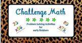 Early Finishers Math Problem Solving