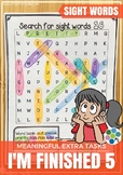 Sight Words Search Puzzle