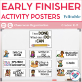 Early Finishers Posters EDITABLE