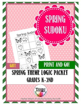 Preview of Early Finishers Spring Critical Thinking Sudoku Puzzles