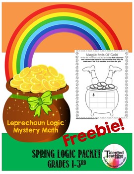 Preview of Early Finishers Spring St. Patrick's Day Leprechaun Logic Freebie