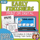 Early Finishers Task Cards Fast Finishers