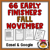 Early Finishers | Warm-Ups for Thanksgiving & Fall ELA Mat