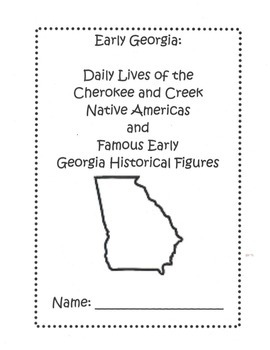 Preview of Early Georgia: Native Americans and Historical Figures Research Booklet