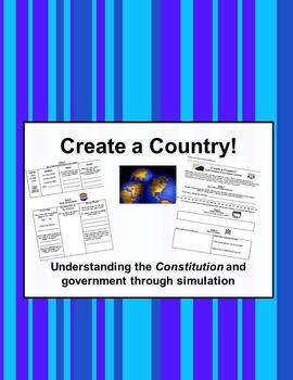 Preview of Early Government and Constitution - Create-a-Country Activity