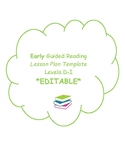 Early Guided Reading Lesson Plan Template (EDITABLE) with 