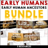 Early Human Ancestors Worksheets and Answer Keys Bundle