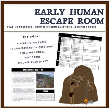 Preview of Early Human Escape Room