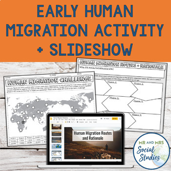 Preview of Early Human Migration Activity and Editable Google Slideshow