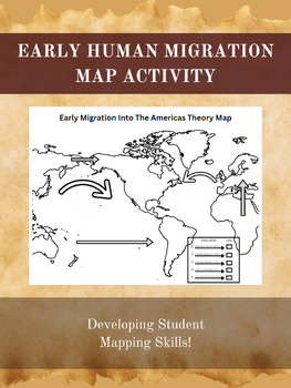 Preview of Early Human Migration Into the Americas (Map + Reading Activity)