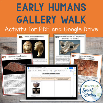 Preview of Early Humans Activity | Gallery Walk for PDF and Google Drive