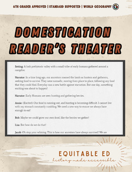 Preview of Early Humans: Domestication Reader's Theater & Discussion