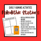 Early Humans-Paleolithic Age Stations (Digital and Printab