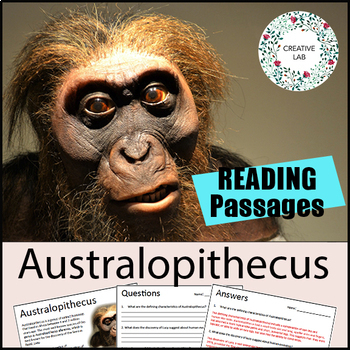 Preview of Early Humans Reading Comprehension - Australopithecus
