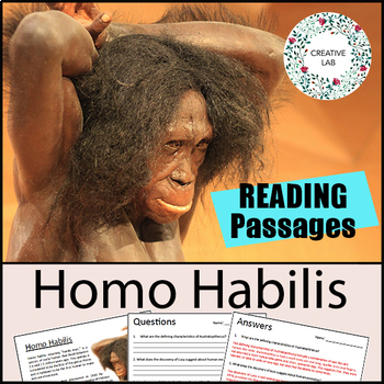 Preview of Early Humans Reading Comprehension - Homo Habilis