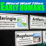Early Humans Vocabulary Word Wall Tiles