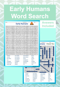 Preview of Early Humans Word Search