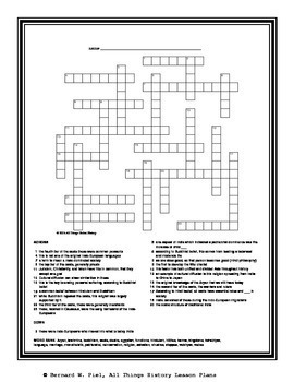 early india hinduism and buddhism crossword puzzle tpt