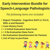 Early Intervention Bundle - for Speech-Language Pathologists