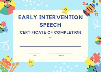 Early Intervention Diploma by Country Living SLP TPT