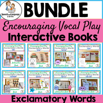 Preview of Early Intervention - Interactive Books - Bundle - Exclamatory Words & Vocal Play