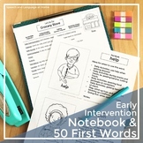 Early Intervention Parent Handouts Notebook and 50 First Words Bundle