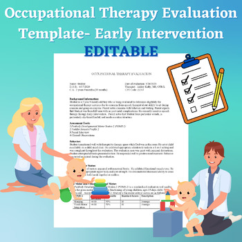 Preview of Early Intervention Occupational Therapy Evaluation Template