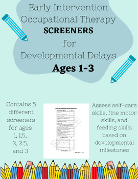 Preview of Early Intervention Occupational Therapy Screener Checklist (Ages 1-3)