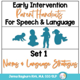 Early Intervention Parent Handouts for Speech and Language Development