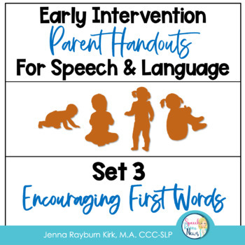 Preview of Early Intervention Speech Therapy Parent Handouts for Late Talkers: Set 3