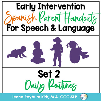 Preview of Early Intervention SPANISH Speech and Language Parent Handouts Set 2
