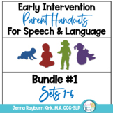 Early Intervention Speech Therapy Parent Handouts Bundle #1