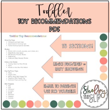 Preview of Early Intervention Toy Recommendations