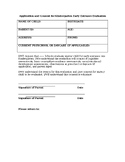 Early Kindergarten Entrance Evaluation Consent and Application