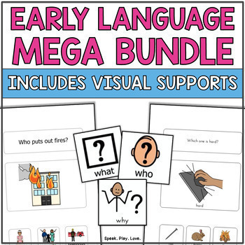 Preview of Early Language Activities - Speech Therapy MEGA BUNDLE - Visuals - 40% Discount!