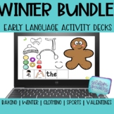 Early Language Boom Card Deck Winter Bundle for Vocabulary