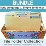 Early Language Concepts and Simple Sentence File Folder Bundle